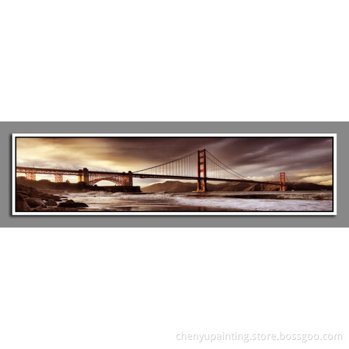 MP-2522 Golden Gate Bridge Floating Frame Giclee Print Canvas Art for Bedroom
